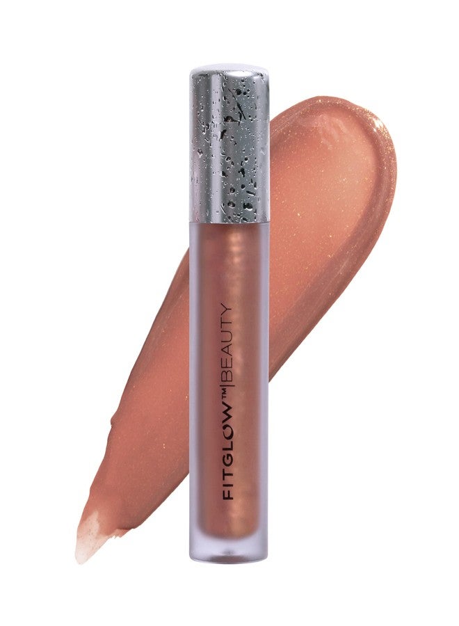 FITGLOW Beauty Lip Colour Serum | Hydrating Lip Gloss | Plumping Anti-Aging Lip Treatment | Natural Shine with Pomegranate Sterols & Collagen | Buildable Color for Dry Chapped Lips | Gleam - 10g - Image 1